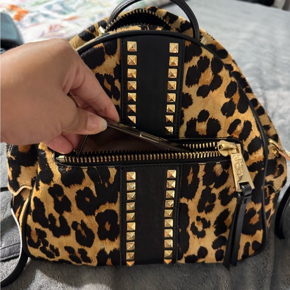 Juicy Couture Leopard Print Backpack with Gold Studs - Picture 2 of 7